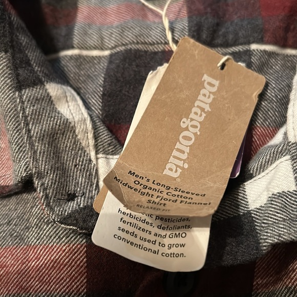 Mens Patagonia Flannel Long Sleeve Button Down Shirt Size Large New - Picture 5 of 5